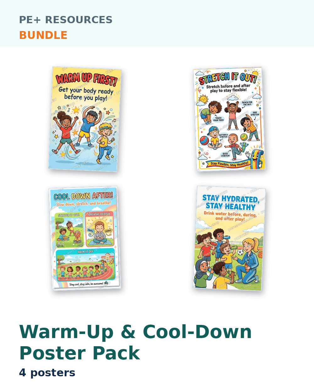 Warm-Up & Cool-Down Poster Pack