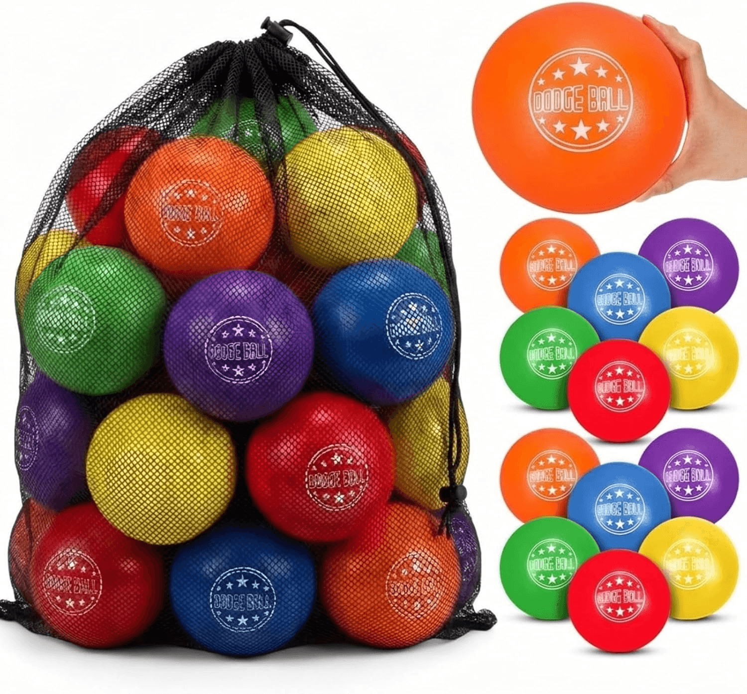 Foam Dodgeballs (12-Pack + Bag)