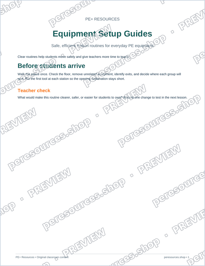 Equipment Setup Guides