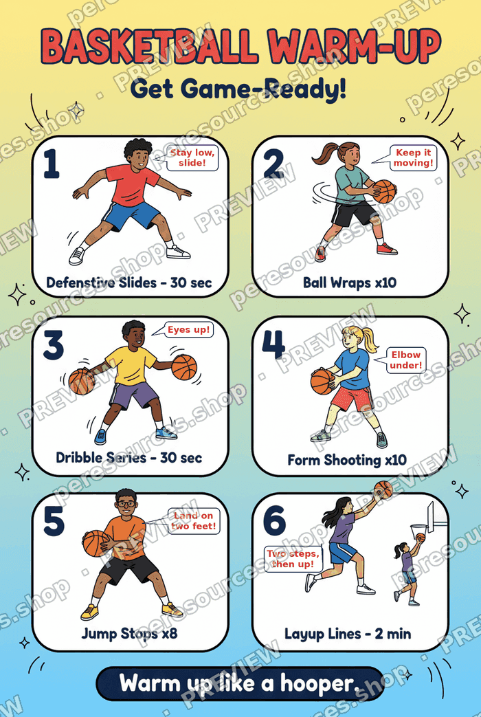 Basketball Warm-Up Poster