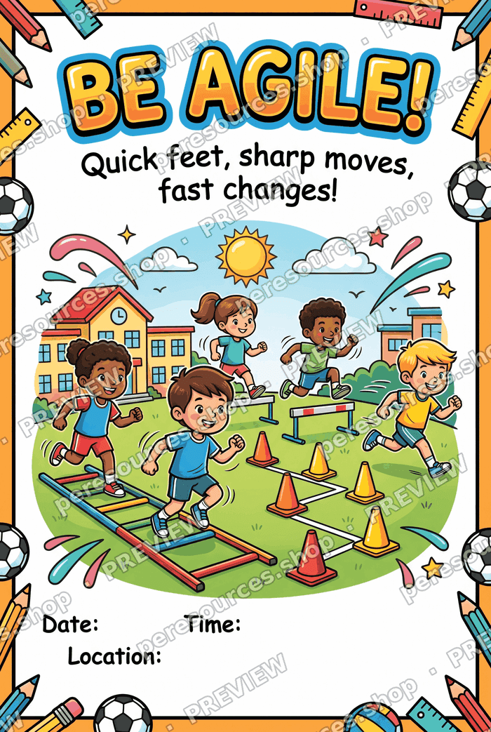 Be Agile! Agility Skills Poster