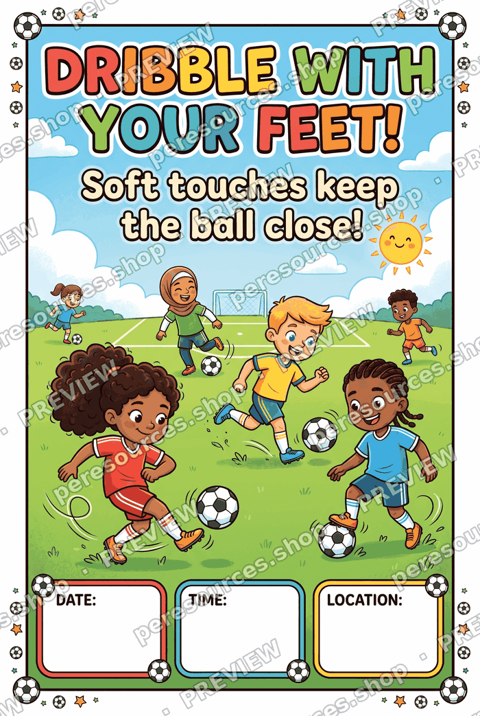 Dribble With Your Feet! Soccer Poster