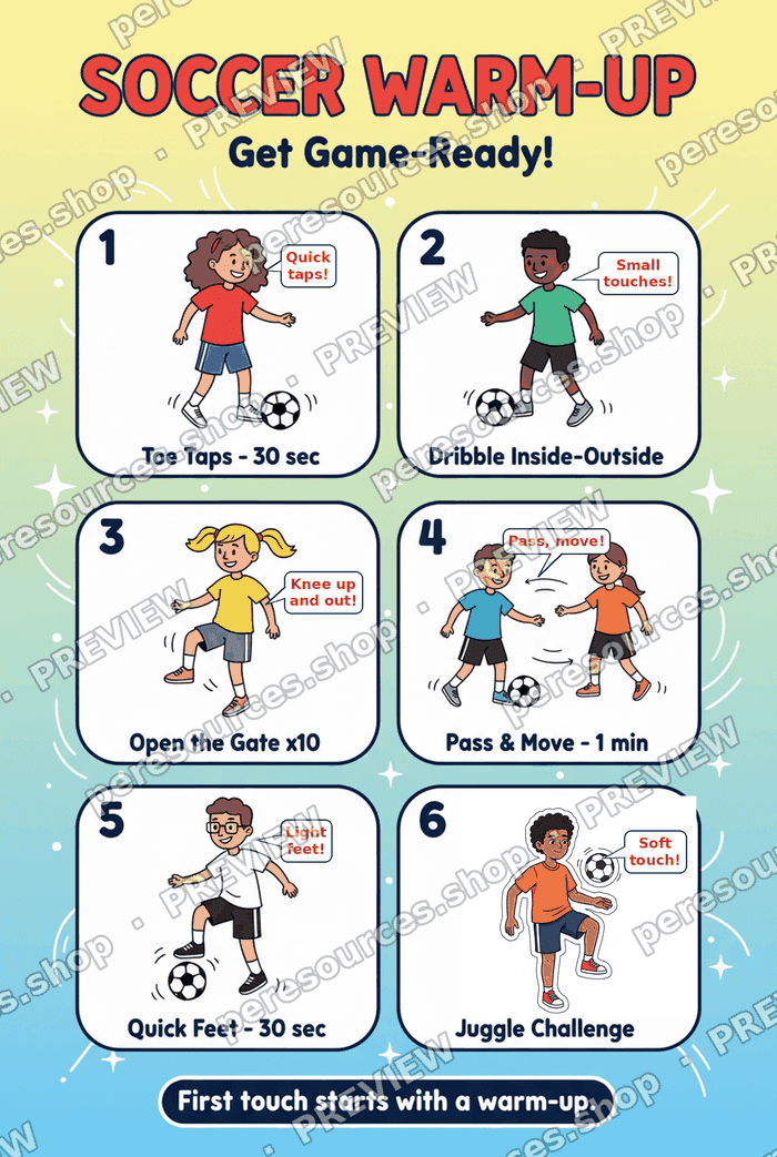 Soccer Warm-Up Poster