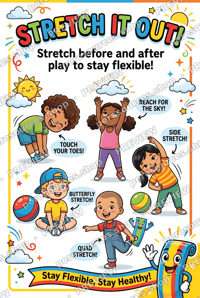 Stretch It Out! Flexibility Poster